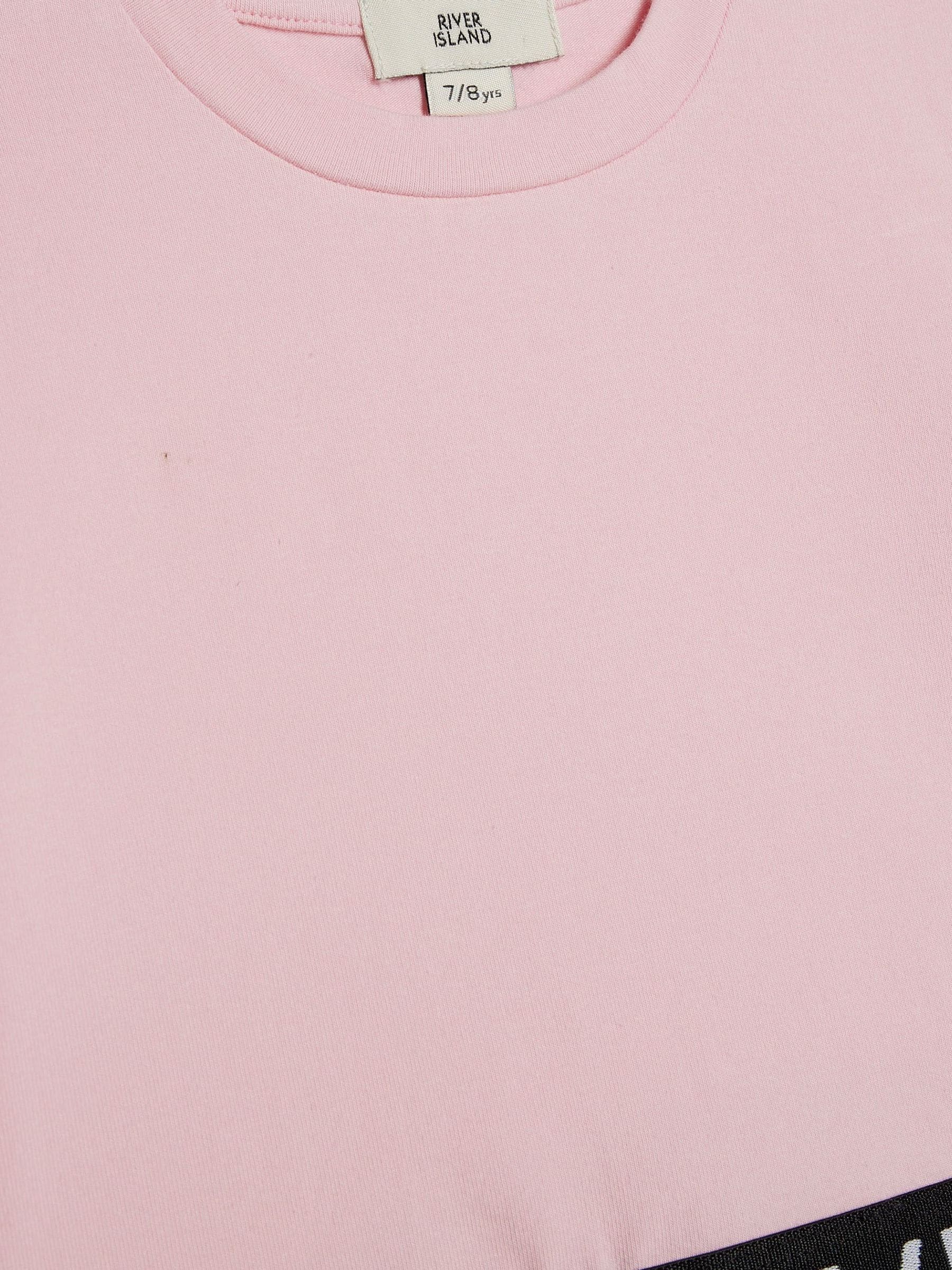 Dsiney Kidz - River Island Pink Logo T-Shirt & Skort Set image 4