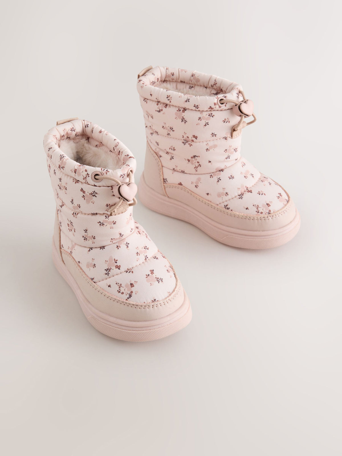 Pink Ditsy Quilted Waterproof Pull On Boots - image 1