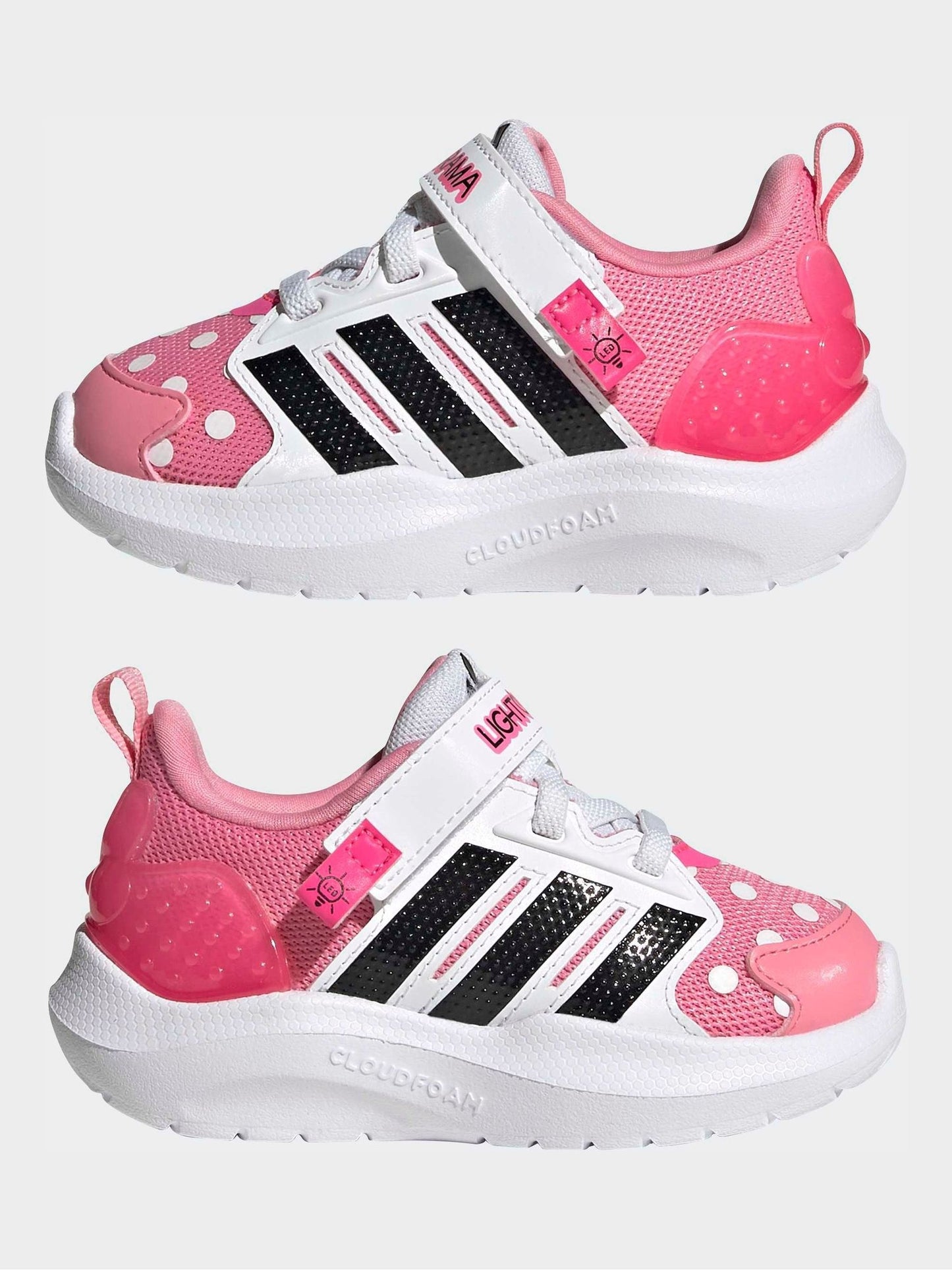 adidas Pink Disney Lightorama Minnie Mouse Infants Shoes image 3