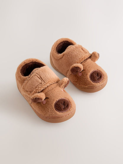 Tan Brown Capybara Cupsole Slippers image 1