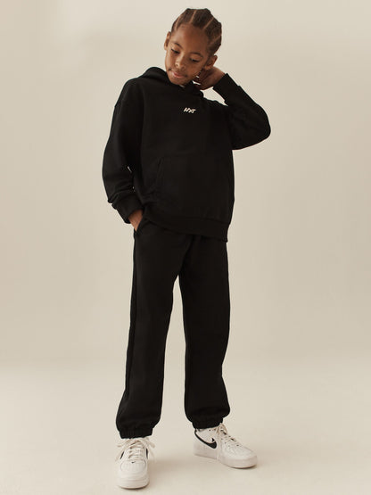 Black NXT Regular Fit Heavy Weight Sign Off Hoodie Joggers Set (3-16yrs) - image 1