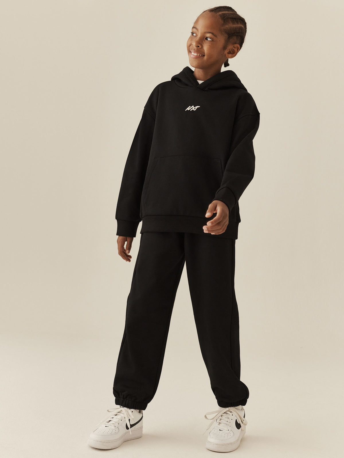 Black NXT Regular Fit Heavy Weight Sign Off Hoodie Joggers Set (3-16yrs) - image 2