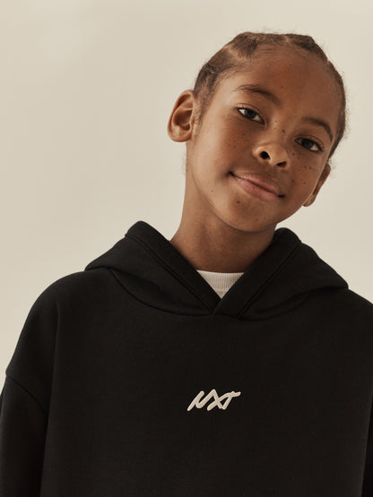 Black NXT Regular Fit Heavy Weight Sign Off Hoodie Joggers Set (3-16yrs) - image 4