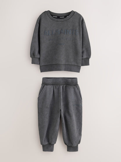 smALLSAINTS Charcoal Grey Underground Oversized Sweatshirt and Joggers Set - image 7