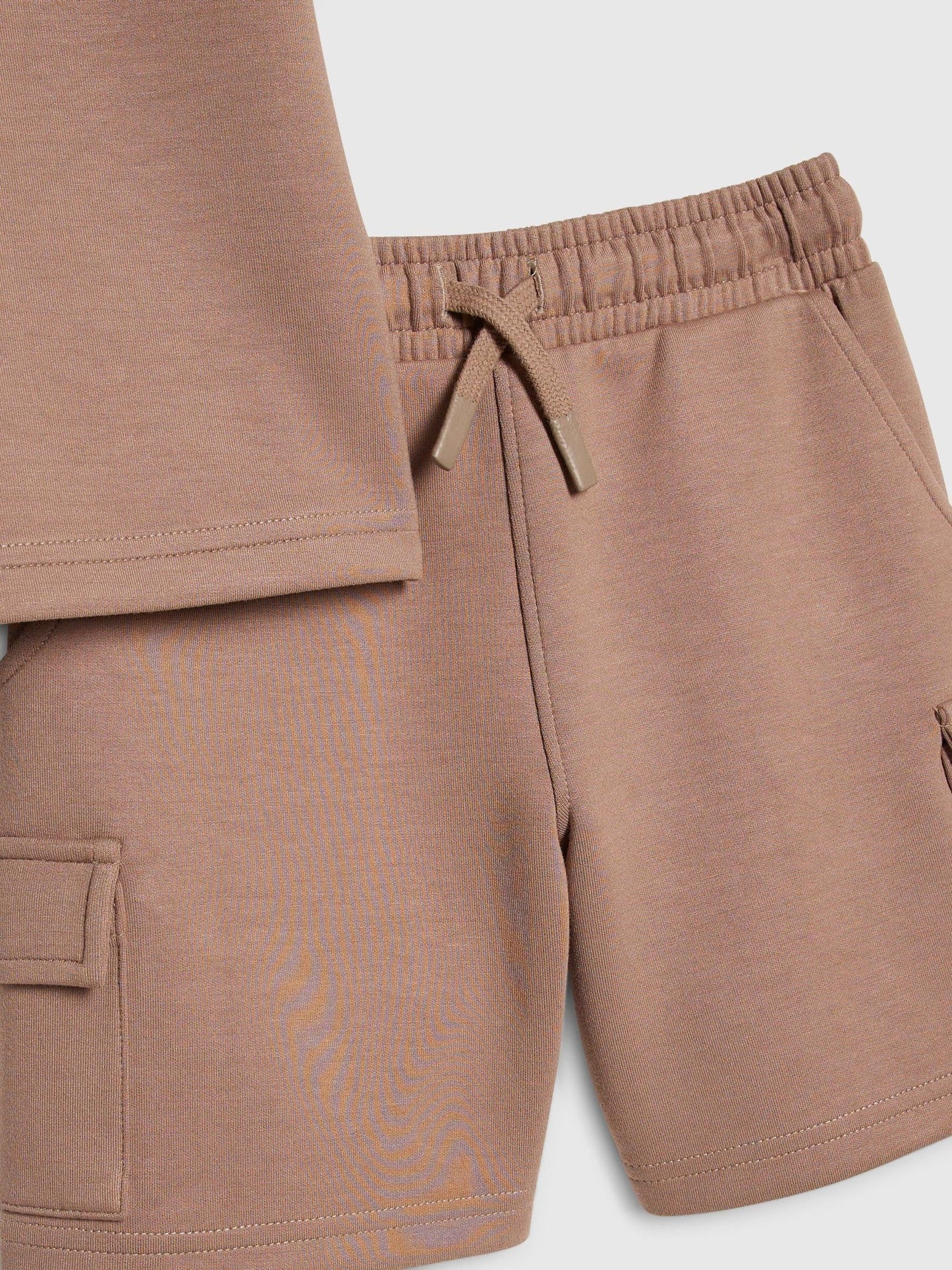 River Island Brown Oversized Scuba T-Shirt & Shorts Set image 4