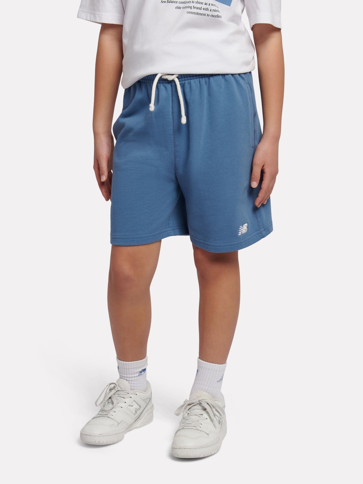 Dsiney Kidz - New Balance Blue French Terry Small Logo Shorts image 1