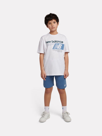 Dsiney Kidz - New Balance Blue French Terry Small Logo Shorts image 5
