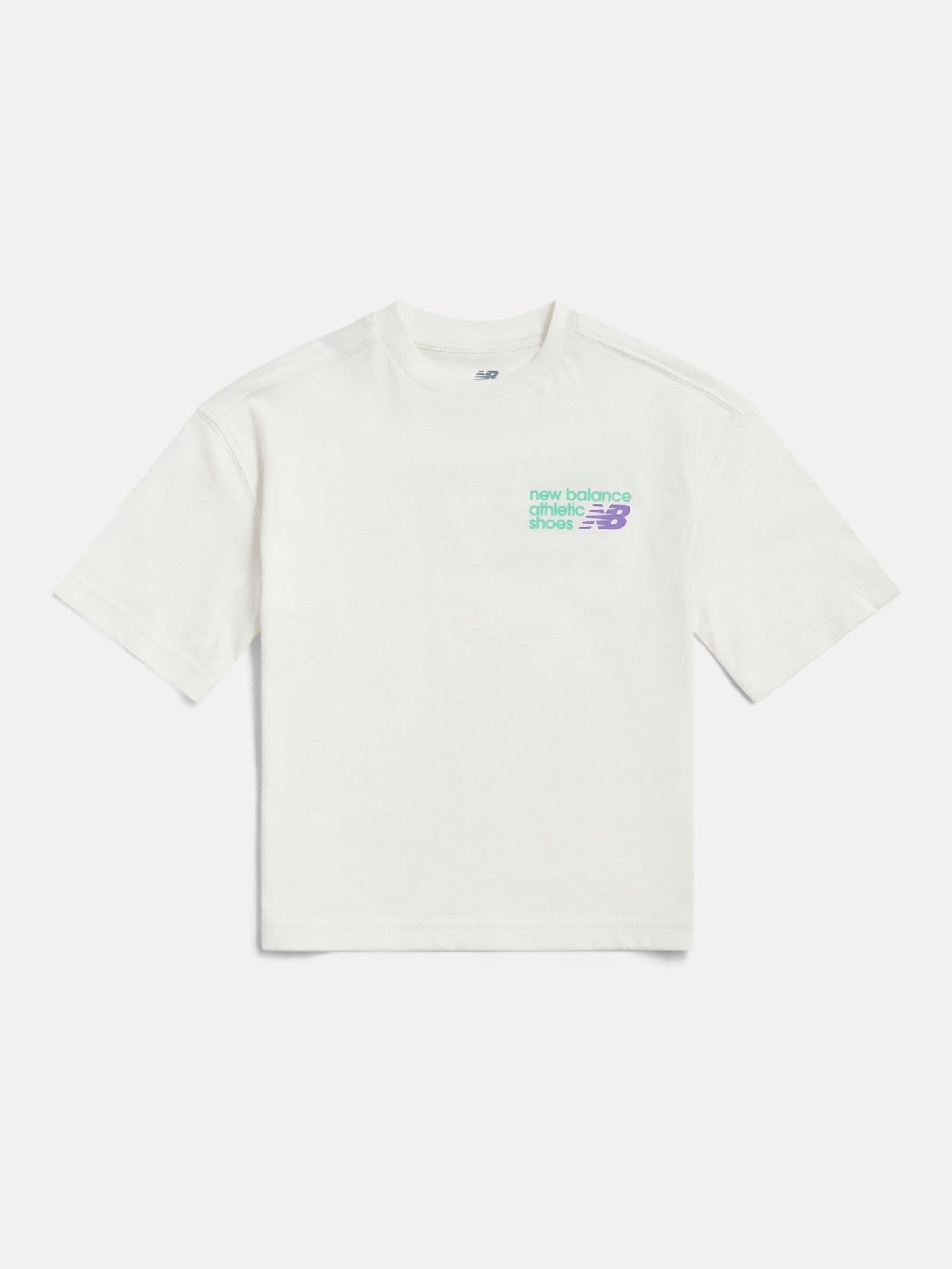 New Balance White Athletic Shoes Graphic T-Shirt image 1