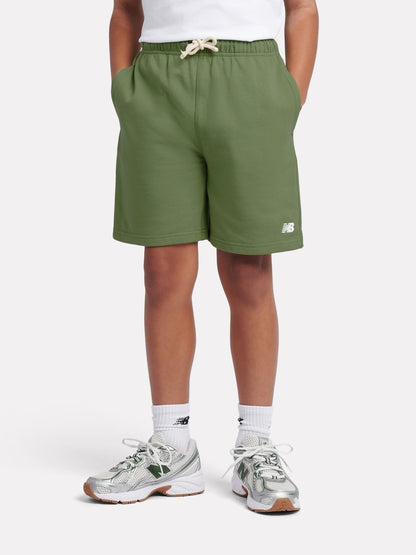 Dsiney Kidz - New Balance Mint Green French Terry Small Logo Cotton Shorts image 1