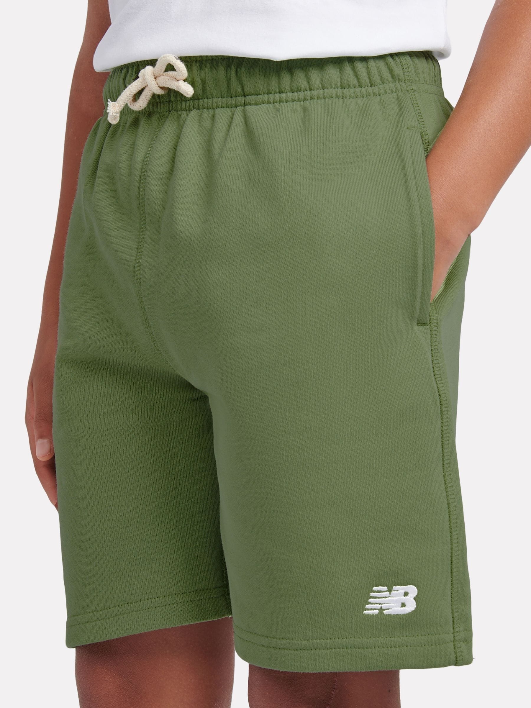 Dsiney Kidz - New Balance Mint Green French Terry Small Logo Cotton Shorts image 4