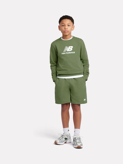 Dsiney Kidz - New Balance Mint Green French Terry Small Logo Cotton Shorts image 5
