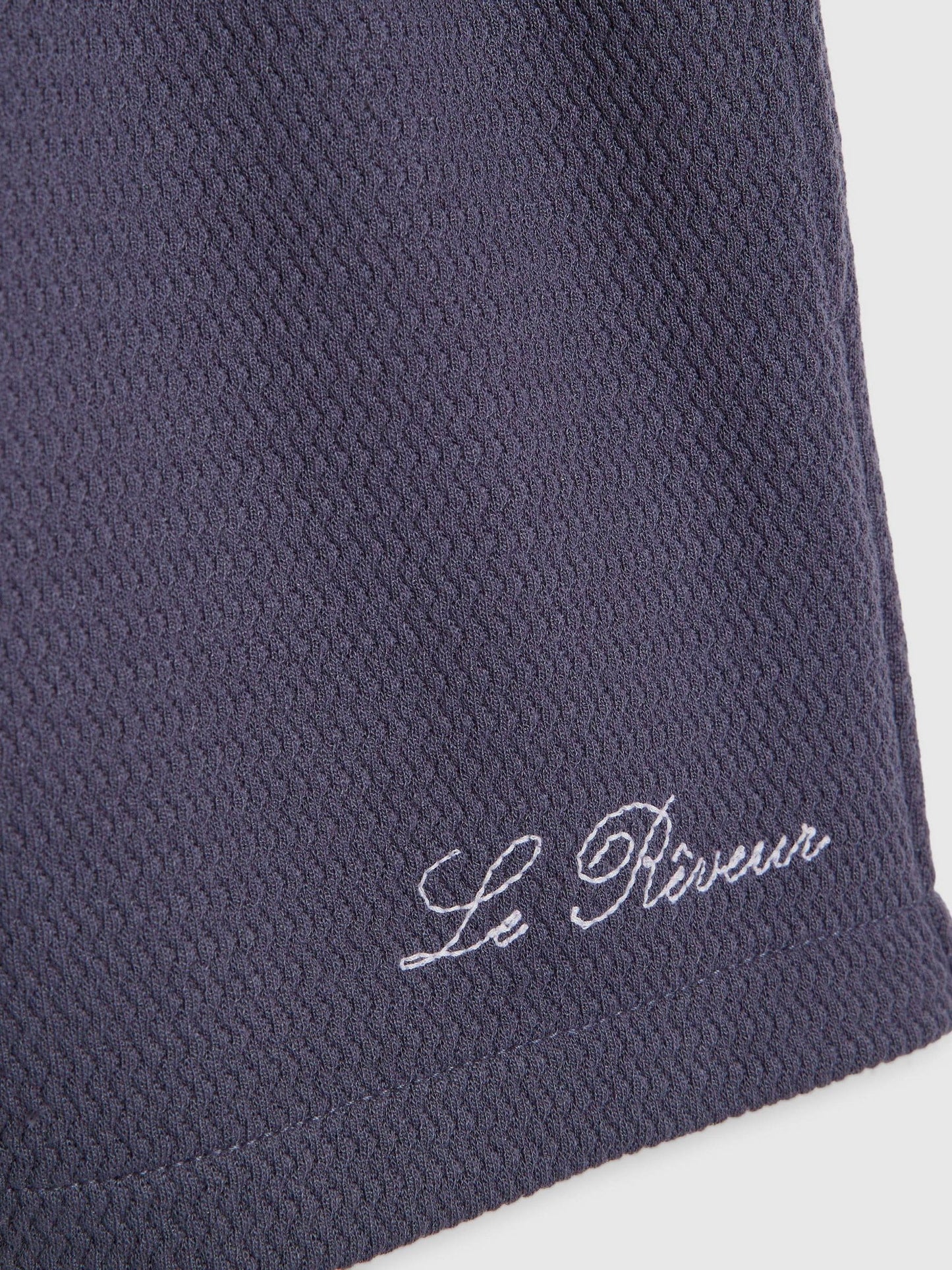 River Island Blue Boxy Texture Revere Shirt & Shorts image 4