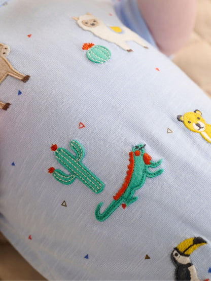 Purebaby Blue Animal Fiesta Romper image 3
