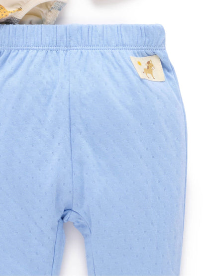 Purebaby Blue Bodysuit & Leggings Set 3 Piece image 5