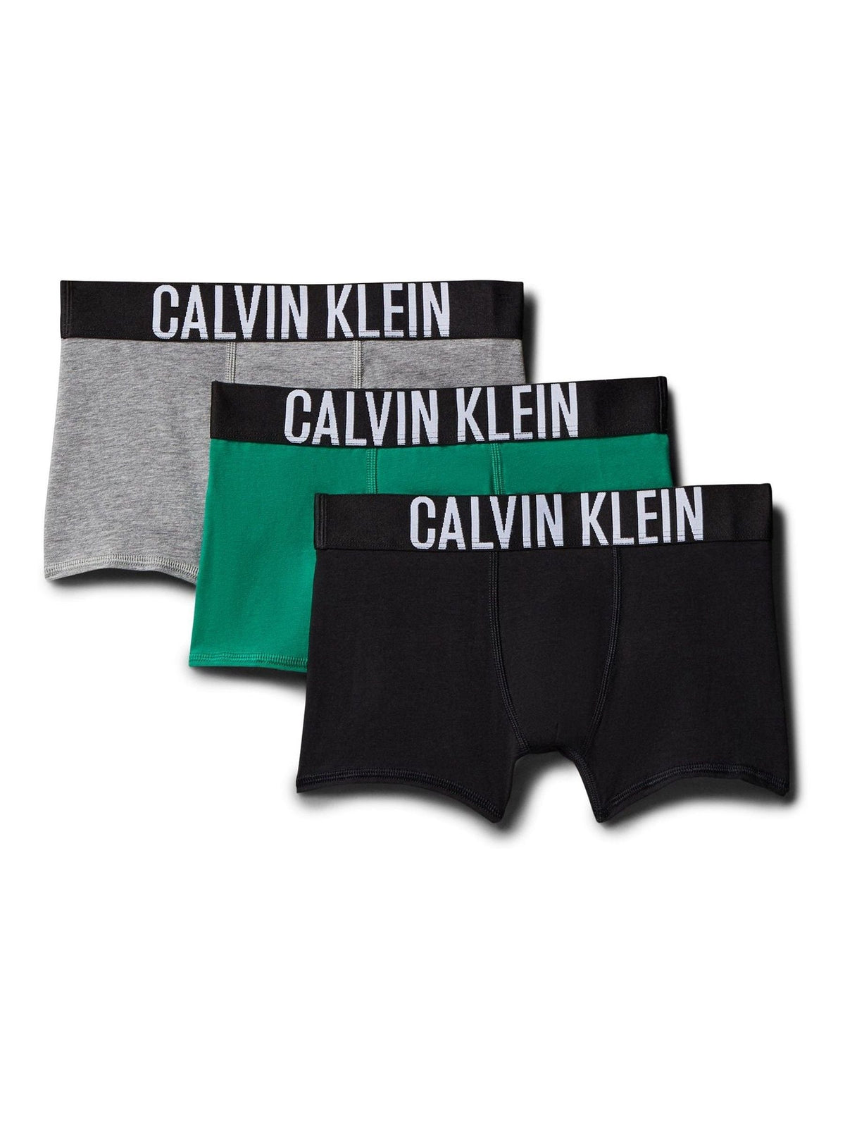 Dsiney Kidz - Calvin Klein Grey/Green/Black Intense Power Trunks 3 Pack image 1