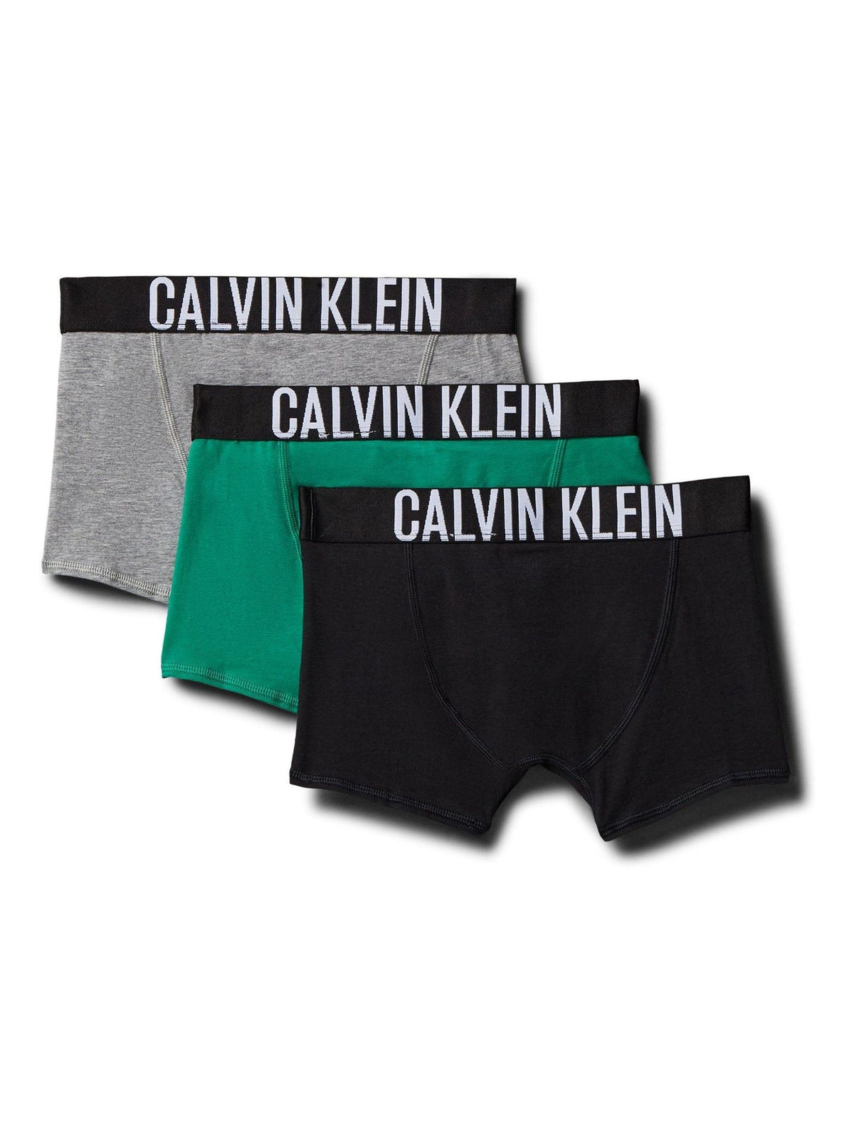 Dsiney Kidz - Calvin Klein Grey/Green/Black Intense Power Trunks 3 Pack image 2