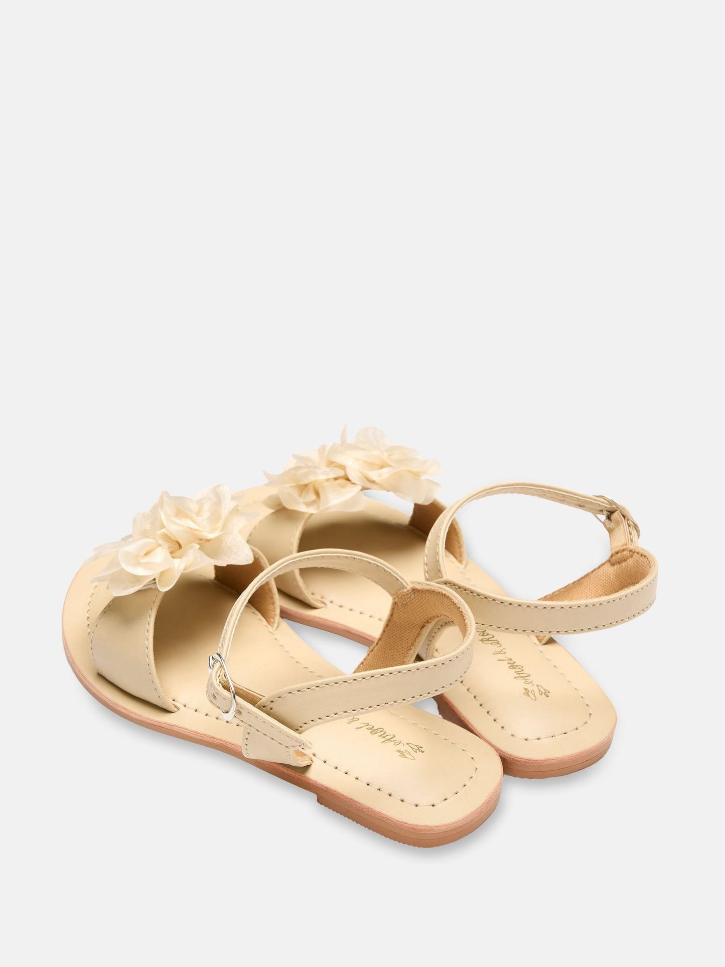Angel & Rocket Natural Cream Flower Sandals image 2