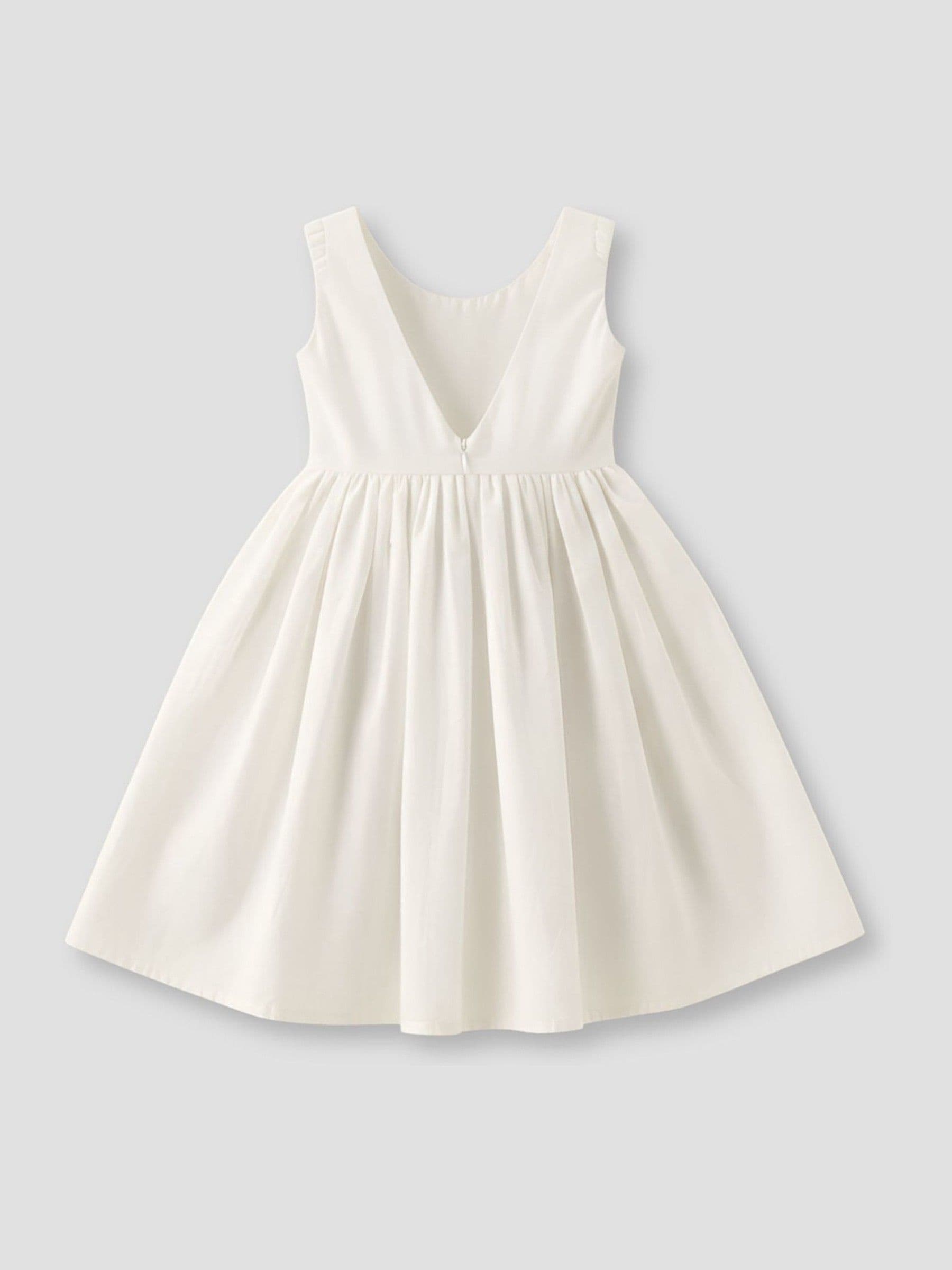 Angel & Rocket White Natalia Broderie Bow Cotton Dress image 5