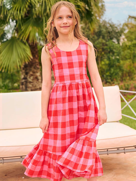 Dsiney Kidz - Angel & Rocket Pink Bella Gingham Dress image 2