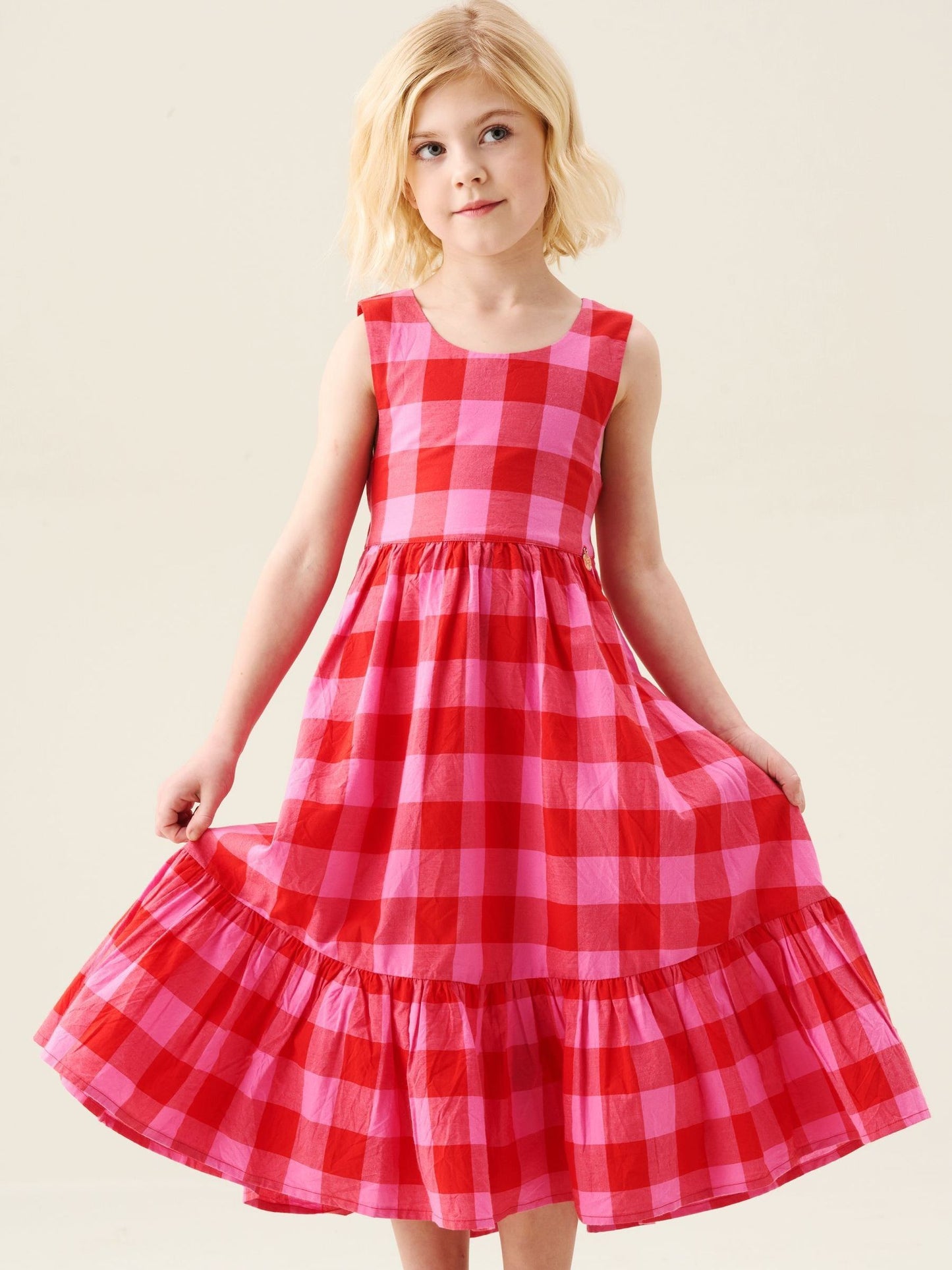 Angel & Rocket Pink Bella Gingham Dress image 7