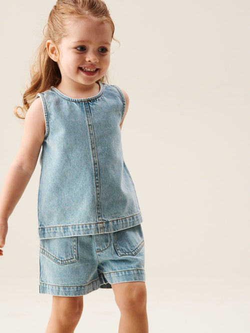 Dsiney Kidz - Angel & Rocket Blue Sienna Denim Top & Shorts Set image 1