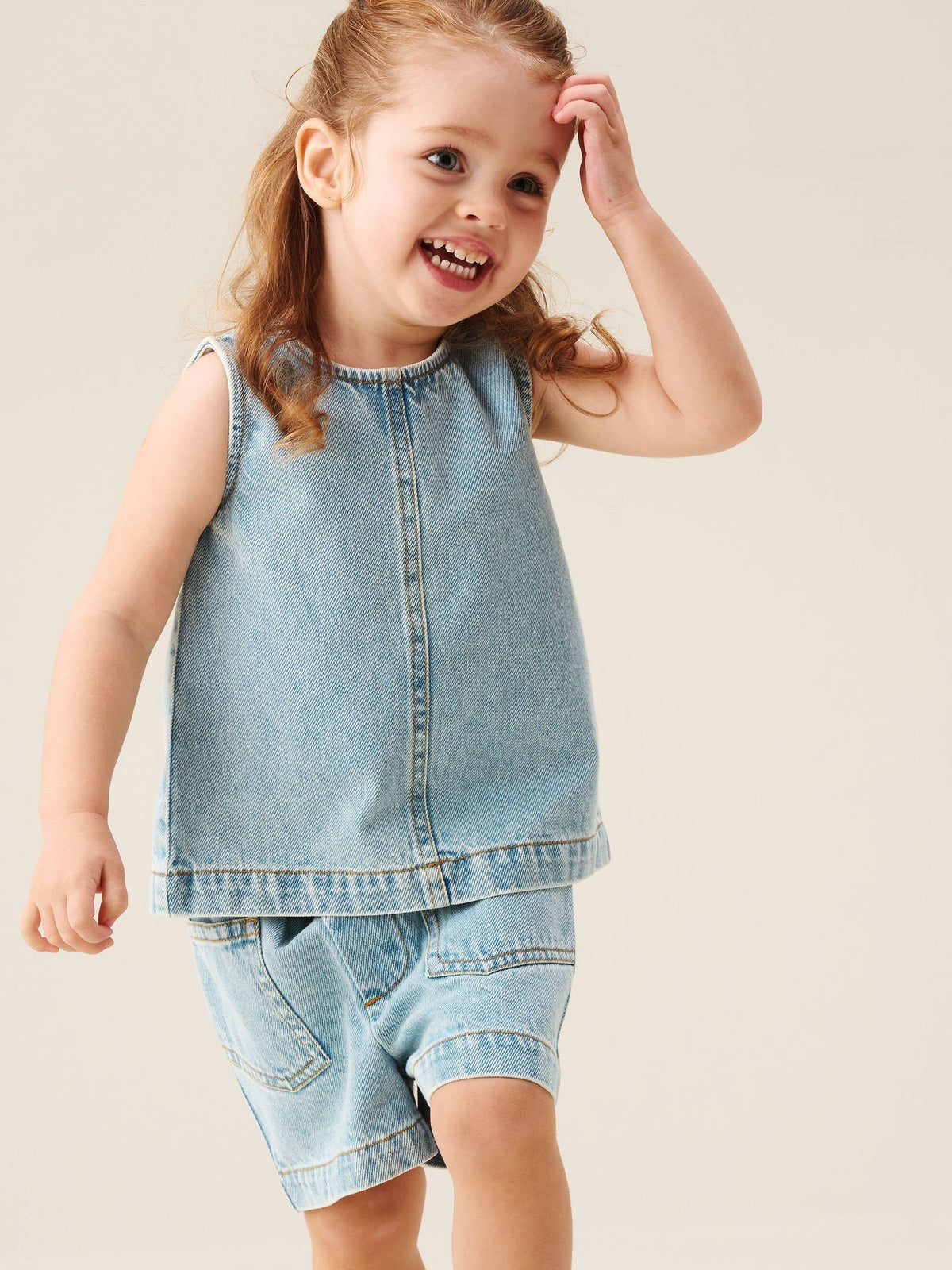 Dsiney Kidz - Angel & Rocket Blue Sienna Denim Top & Shorts Set image 4