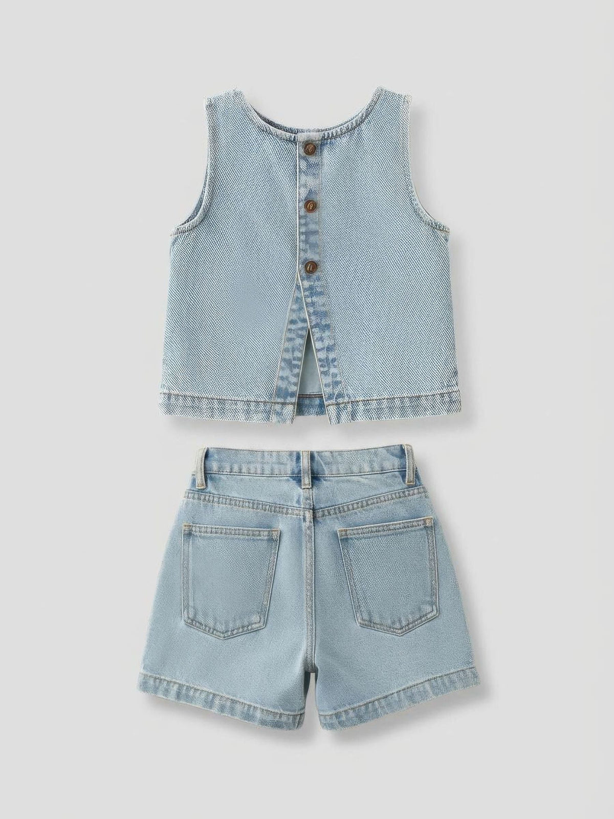 Dsiney Kidz - Angel & Rocket Blue Sienna Denim Top & Shorts Set image 6