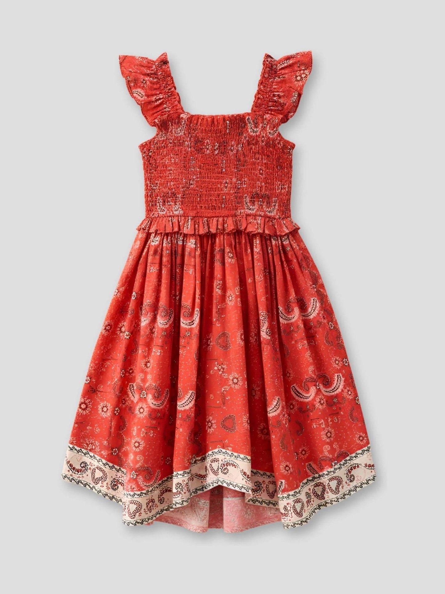 Angel & Rocket Red Ava Hanky Hem Bandana Print Dress image 6