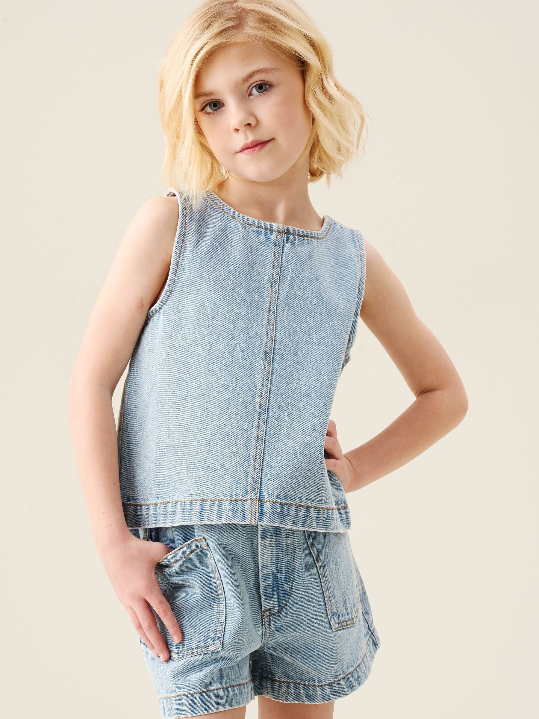 Dsiney Kidz - Angel & Rocket Blue Sienna Denim Shorts image 2