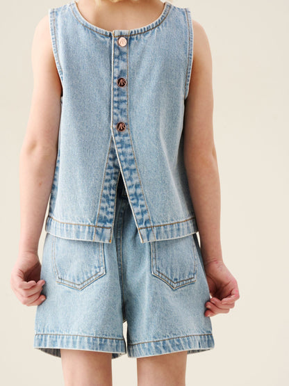 Dsiney Kidz - Angel & Rocket Blue Sienna Denim Shorts image 3