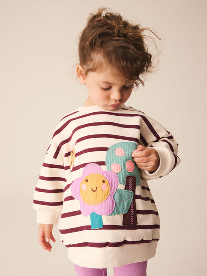 Dsiney Kidz - Purple Stripe Garden Sweatshirt and Legging Set (3mths-7yrs) image 3