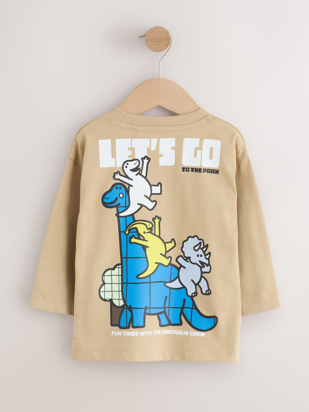 Dsiney Kidz - Brown Dinosaur Long Sleeve Graphic T-Shirt (3mths-7yrs) image 2