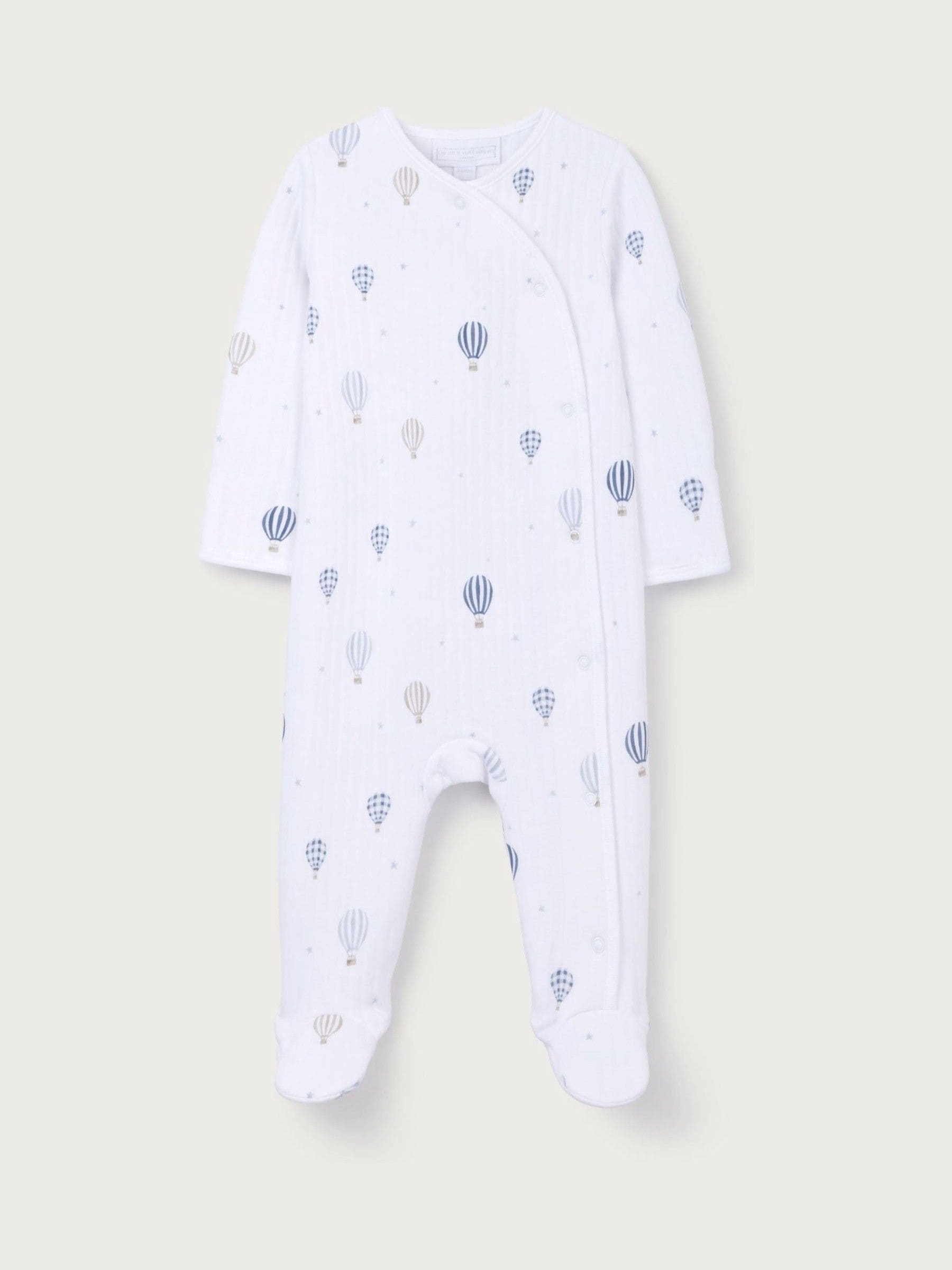 The White Company White Cotton Blend Quilted Hot Air Balloon Sleepsuit image 5
