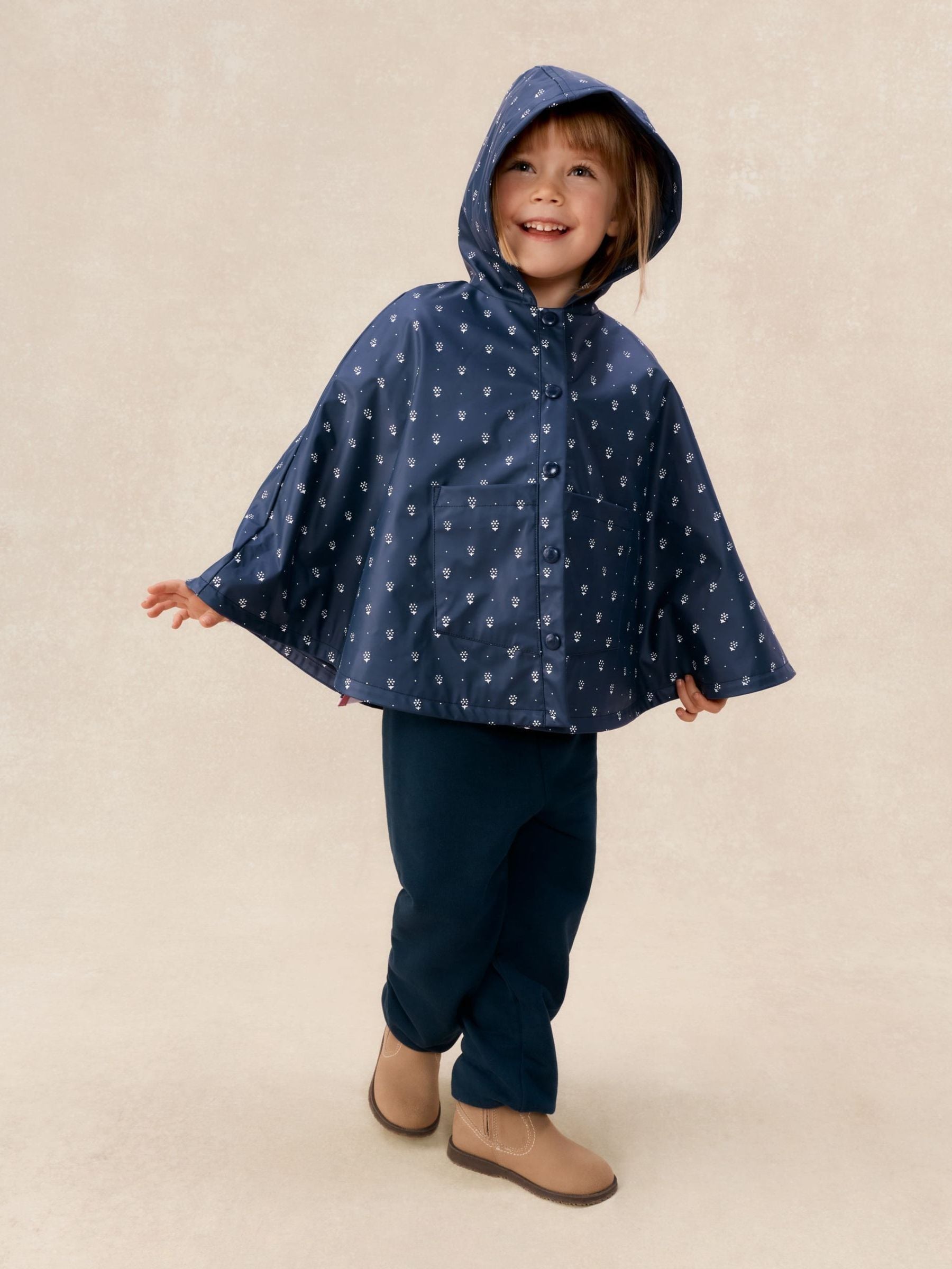 The White Company Blue Daisy Rain Poncho image 1