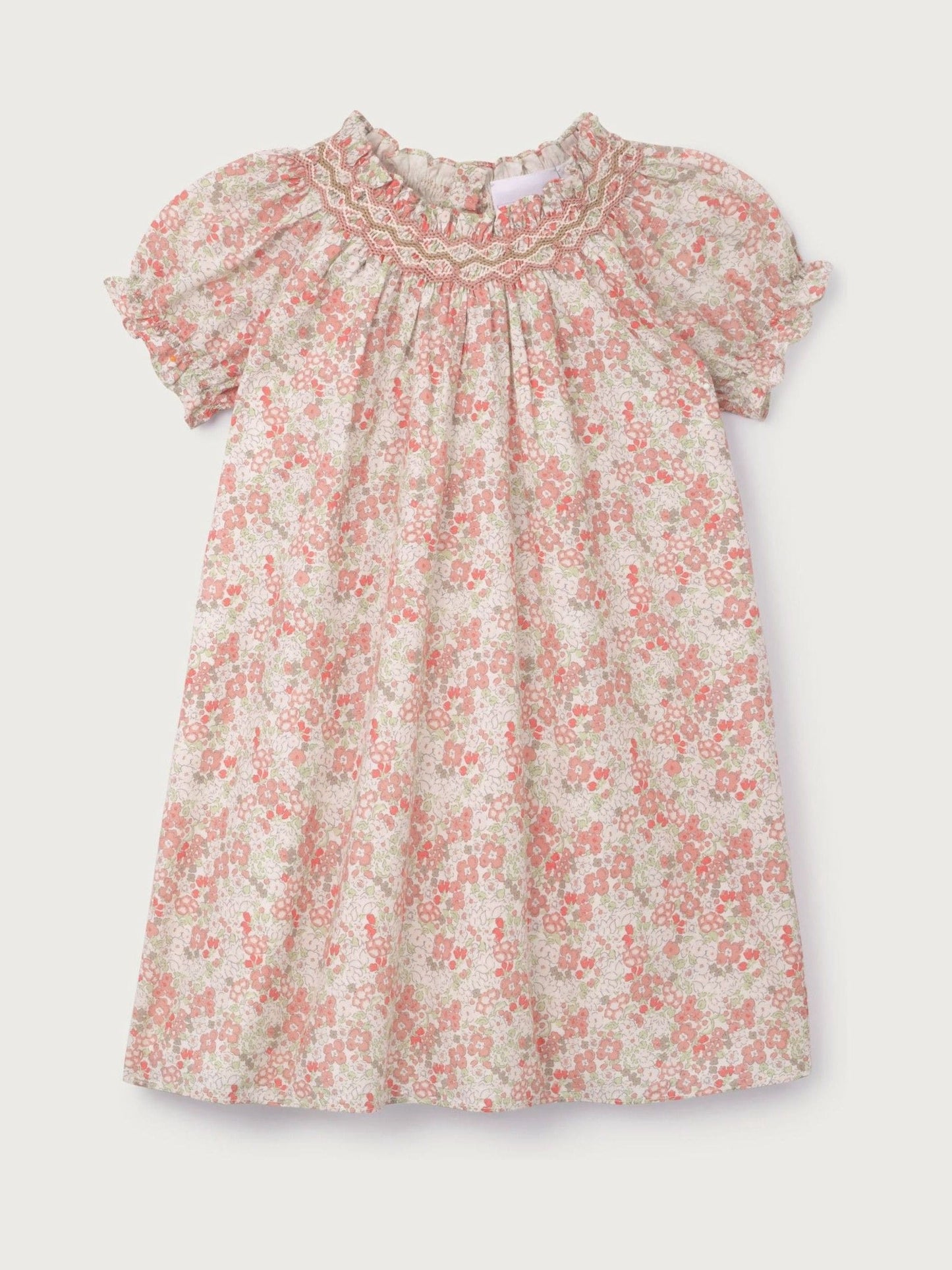 The White Company Pink Cotton Petunia Floral Hand Smocked Dress image 6