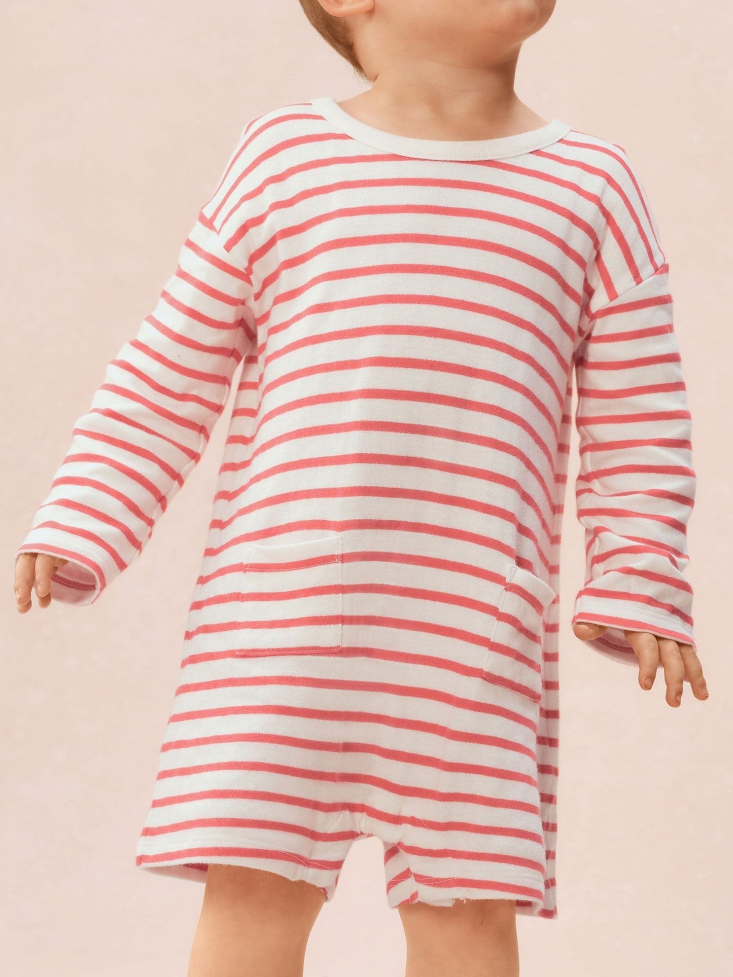 The White Company Red Baby Cotton Sun Sand Little Surfer Romper image 3