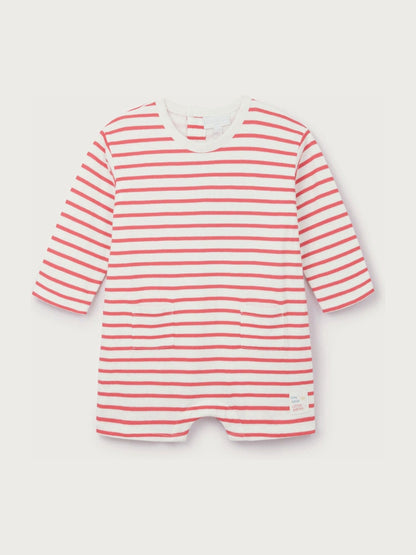The White Company Red Baby Cotton Sun Sand Little Surfer Romper image 4