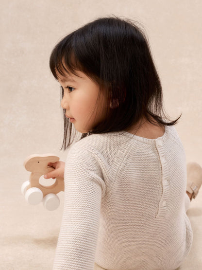 The White Company Cream Bear Romper With Cashmere image 4