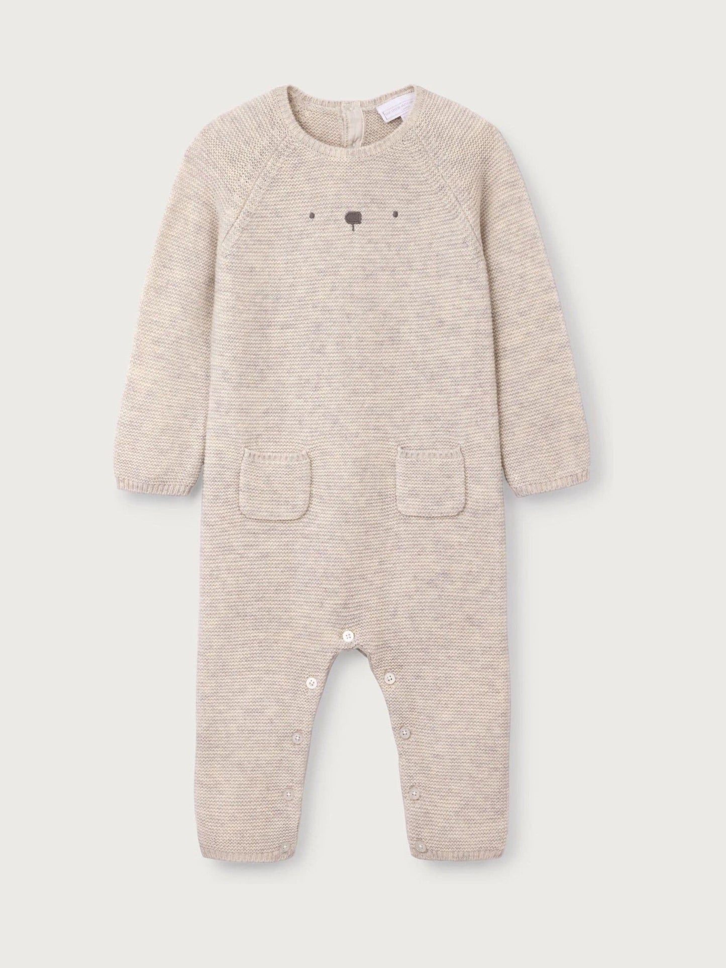 The White Company Cream Bear Romper With Cashmere image 5