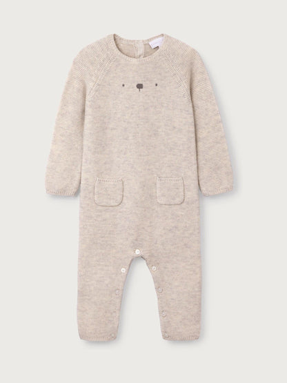 The White Company Cream Bear Romper With Cashmere image 5