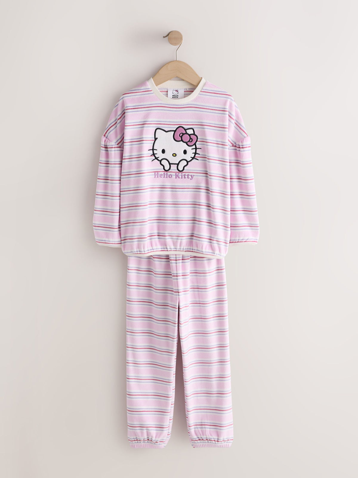 Ecru/Pink Striped Hello Kitty Cosy Pyjamas (3-16yrs) - image 1
