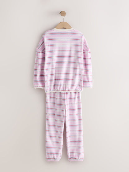 Ecru/Pink Striped Hello Kitty Cosy Pyjamas (3-16yrs) - image 2