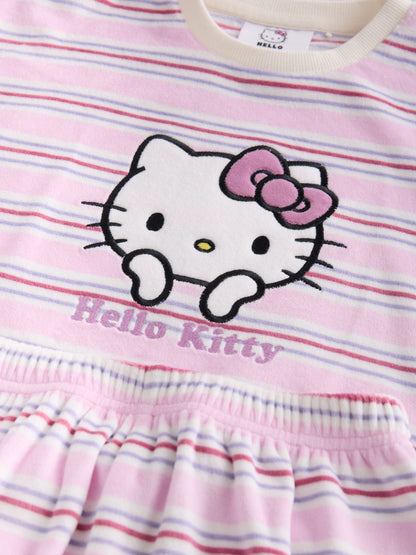 Ecru/Pink Striped Hello Kitty Cosy Pyjamas (3-16yrs) - image 4