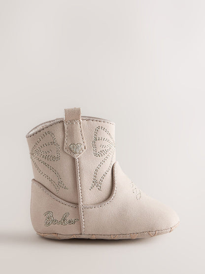Baker by Ted Baker Bone Western Style Boots Padders - image 1