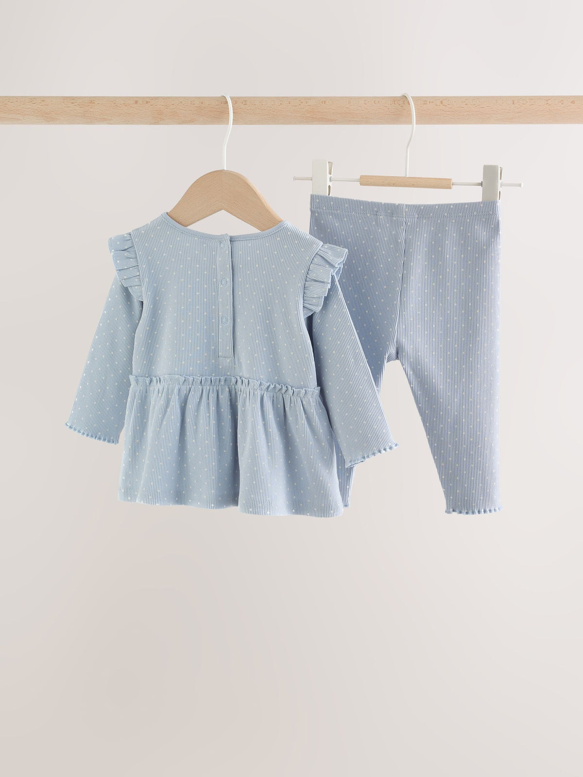 Blue Spot Peplum Top and Leggings Baby Set (0mths-2yrs) - image 2