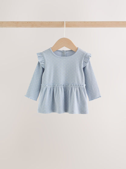 Blue Spot Peplum Top and Leggings Baby Set (0mths-2yrs) - image 3