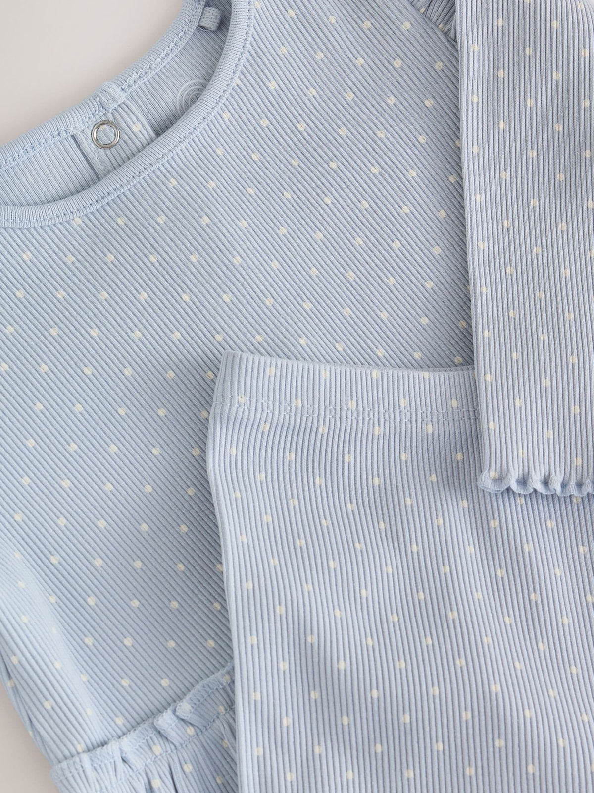 Blue Spot Peplum Top and Leggings Baby Set (0mths-2yrs) - image 7