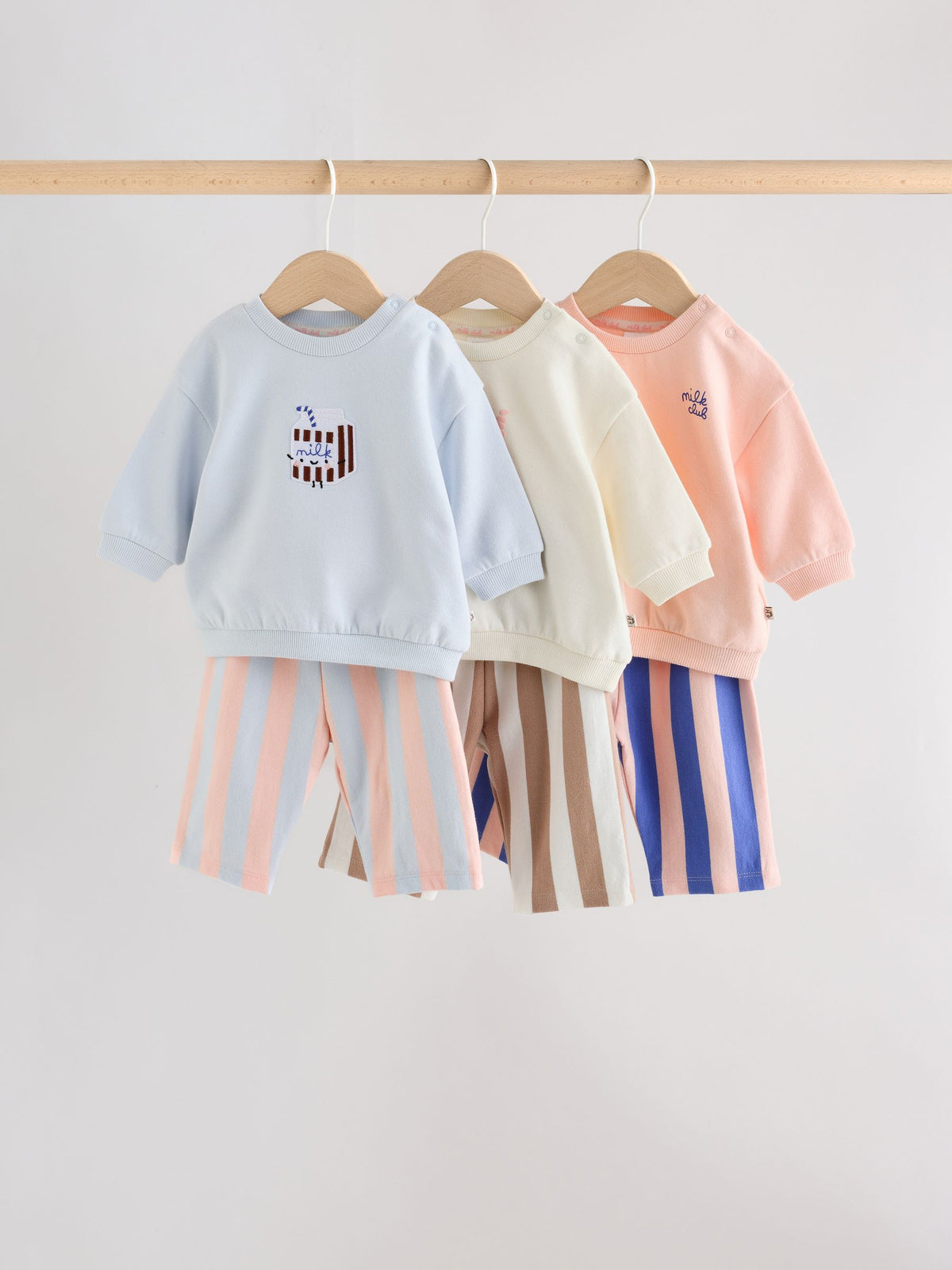 Blue Milk Club Baby Sweat Top And Joggers 6 Pack (0mths-2yrs) - image 1