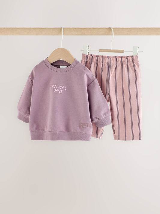 Dsiney Kidz - Purple Cosmic Baby Sweat Top And Joggers Set 2 Piece (0mths-2yrs) image 1