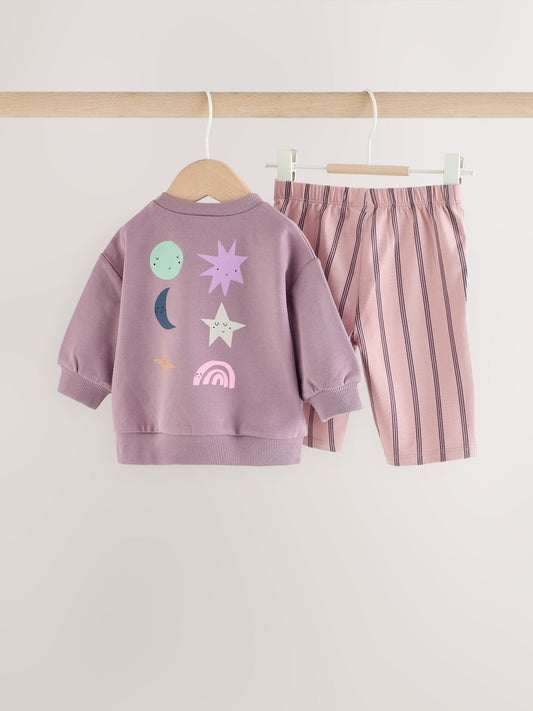Dsiney Kidz - Purple Cosmic Baby Sweat Top And Joggers Set 2 Piece (0mths-2yrs) image 2
